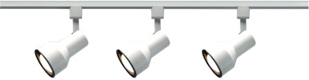 Track Lighting Kits White Three Light Track Kit in White (72|TK320)
