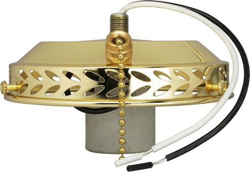 4''Wired Fan Light Holder in Brass (72|SF77462)