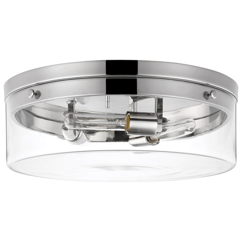 Intersection Three Light Flush Mount in Polished Nickel (72|607638)