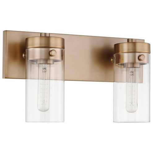 Intersection Two Light Vanity in Burnished Brass (72|607532)