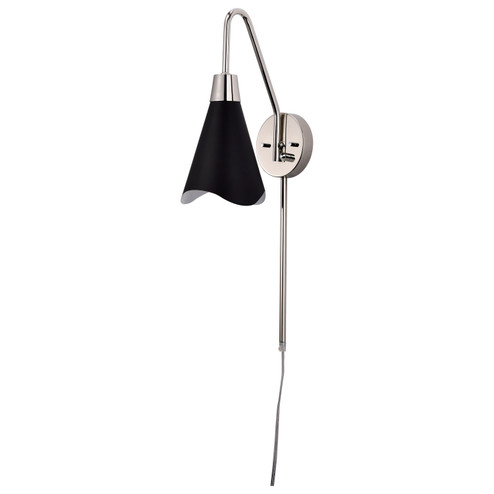 Tango One Light Wall Sconce in Matte Black / Polished Nickel (72|607469)