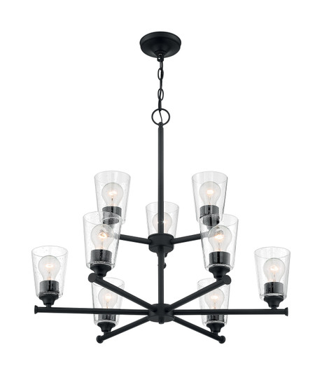 Bransel Nine Light Chandelier in Matte Black (72|607289)