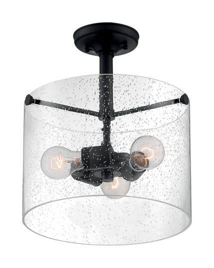 Bransel Three Light Semi Flush Mount in Matte Black (72|607288)