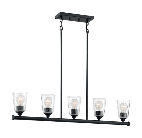 Bransel Five Light Island Pendant in Matte Black (72|607286)