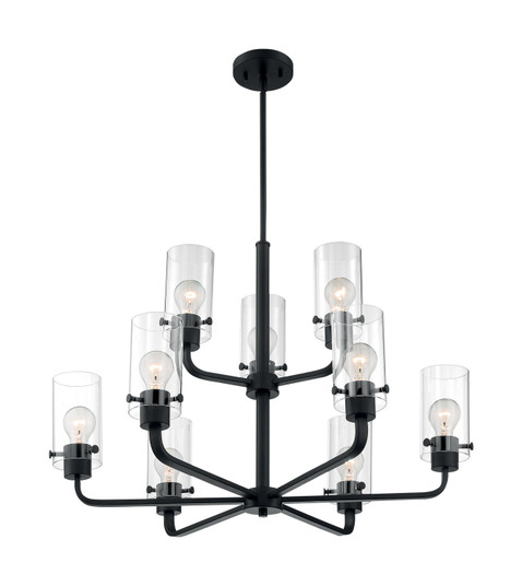 Sommerset Nine Light Chandelier in Matte Black (72|607279)