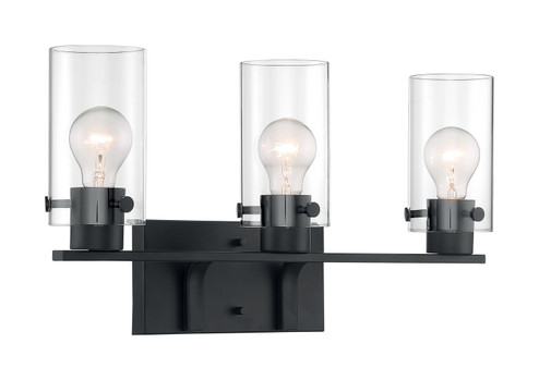 Sommerset Three Light Vanity in Matte Black (72|607273)