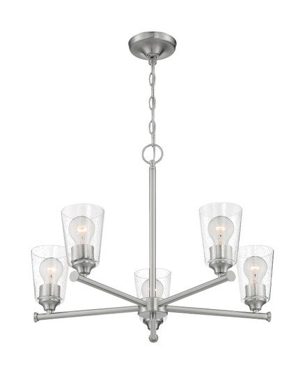 Bransel Five Light Chandelier in Brushed Nickel (72|607185)