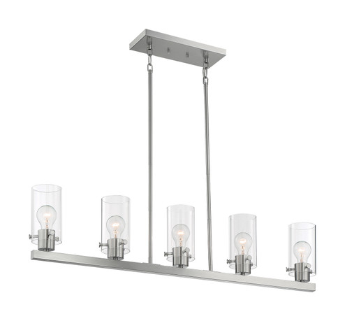 Sommerset Five Light Island Pendant in Brushed Nickel (72|607176)