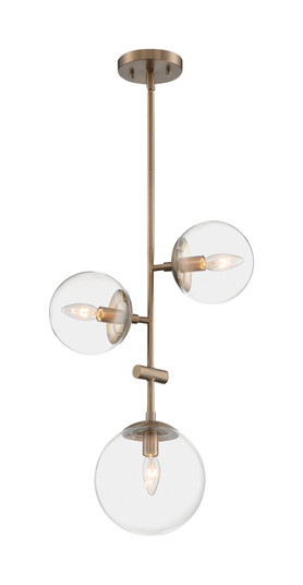 Sky Three Light Pendant in Burnished Brass (72|607124)