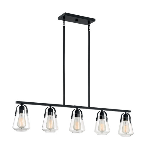 Skybridge Five Light Island Pendant in Matte Black (72|607104)