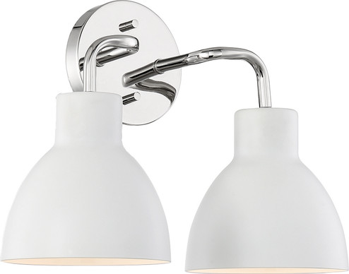 Sloan Two Light Vanity in Polished Nickel / White (72|606782)
