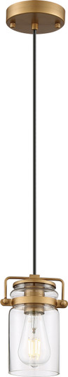 Antebellum One Light Mini Pendant in Vintage Brass / Clear Glass (72|606735)