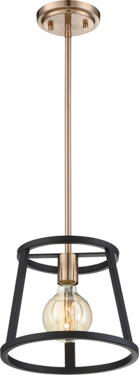 Chassis One Light Mini Pendant in Copper Brushed Brass / Matte Black (72|606641)