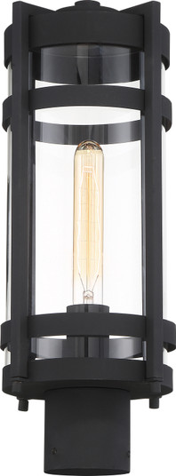 Tofino One Light Post Lantern in Textured Black / Clear Glass (72|606575)