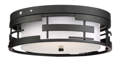 Lansing Three Light Flush Mount in Midnight Bronze (72|606434)
