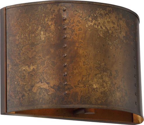 Kettle One Light Wall Sconce in Weathered Brass (72|605891)