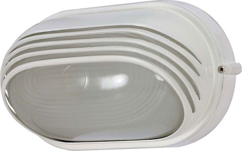 Die Cast Bulk Heads Semi Gloss White One Light Outdoor Bulk Head in Semi Gloss White (72|60522)