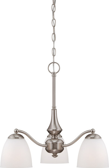 Patton Three Light Chandelier in Brushed Nickel (72|605042)
