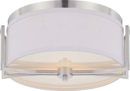 Gemini Two Light Flush Mount in Brushed Nickel (72|604761)