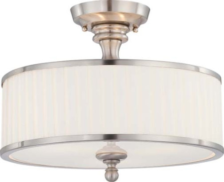 Candice Three Light Semi Flush Mount in Brushed Nickel (72|604737)