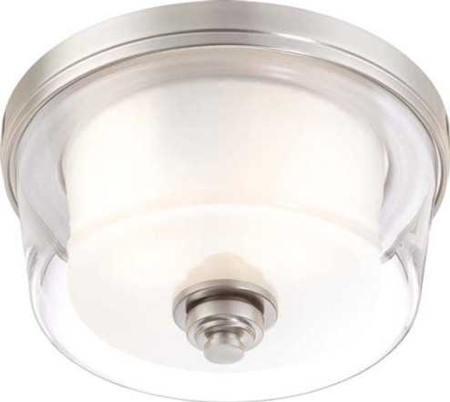 Decker Two Light Flush Mount in Brushed Nickel (72|604651)