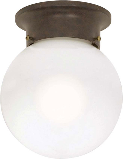 6 White Ball One Light Flush Mount in Old Bronze (72|60247)