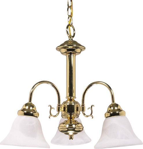 Ballerina Three Light Chandelier in Polished Brass (72|60186)