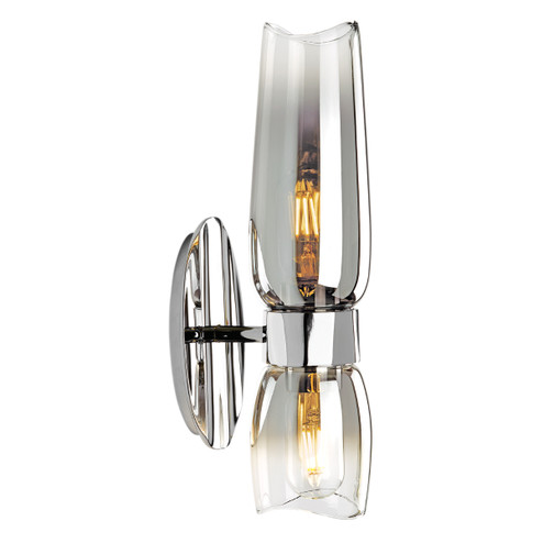 Flame Two Light Wall Sconce in Chrome (185|9760CHCLGR)