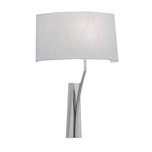 Diamond One Light Wall Sconce in Polished Nickel With White Shade (185|8290PNWS)
