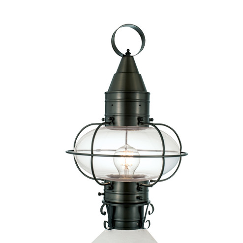 Classic Onion One Light Post Mount in Gun Metal With Clear Glass (185|1511GMCL)