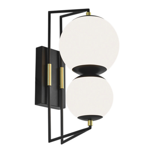 Cosmos LED Outdoor Wall Mount in Matte Black With Satin Brass (185|1261MBSBMA)