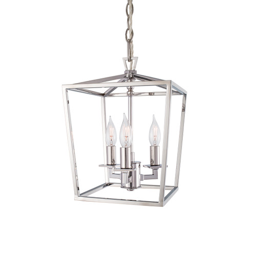 Cage Three Light Pendant in Polished Nickel (185|1084PNNG)