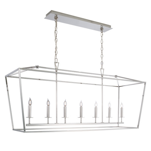 Cage Seven Light Pendant in Polished Nickel (185|1083PNNG)
