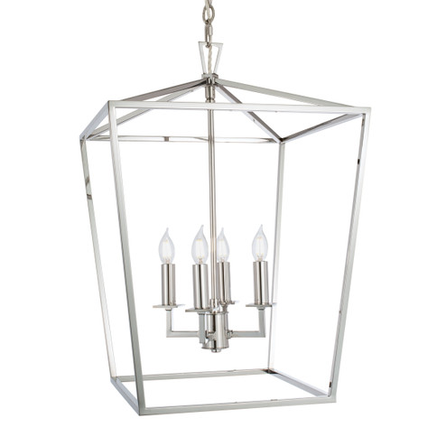Cage Four Light Pendant in Polished Nickel (185|1081PNNG)