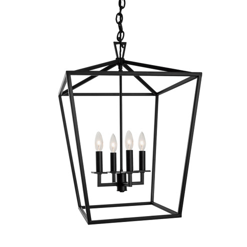 Cage Four Light Pendant in Matte Black (185|1081MBNG)