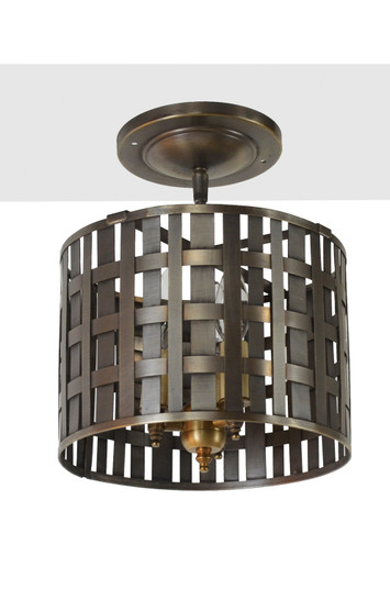 Weave Three Light Pendant in Dark Antique Brass (196|WC975DABLT3)