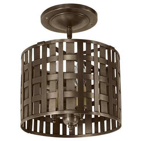 Weave Three Light Pendant in Dark Antique Brass (196|WC975DABLT3)