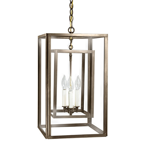 Foyer Two Light Hanging Lantern in Dark Antique Brass (196|SS1220DABLT3CLR)