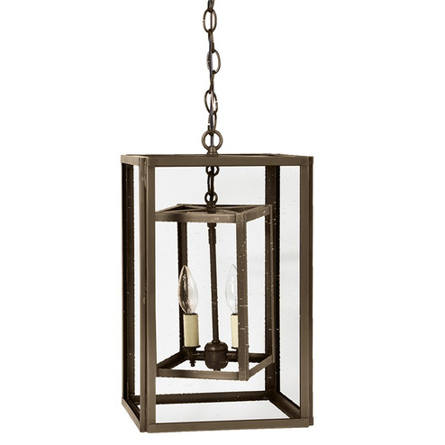 Foyer Two Light Hanging Lantern in Dark Antique Brass (196|SS1016DABLT2CSG)