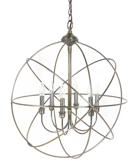 Orb Six Light Hanging Lantern in Dark Antique Brass (196|CH908DABLT6)