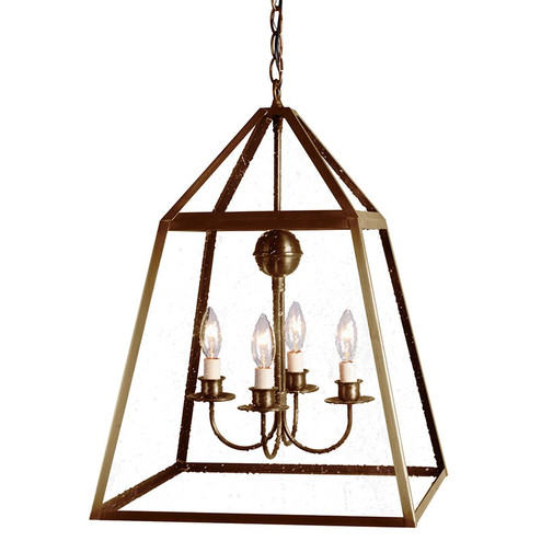 Foyer Four Light Hanging Lantern in Antique Brass (196|9732ABLT904SMG)