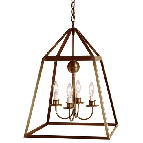Foyer Four Light Hanging Lantern in Antique Brass (196|9732ABLT904NG)