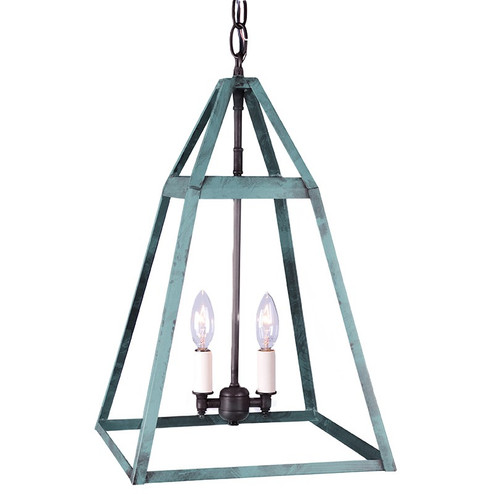 Foyer Two Light Hanging Lantern in Verdi Gris (196|9722VGLT2NG)