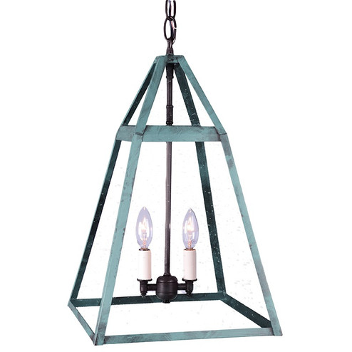 Foyer Two Light Hanging Lantern in Verdi Gris (196|9722VGLT2CSG)