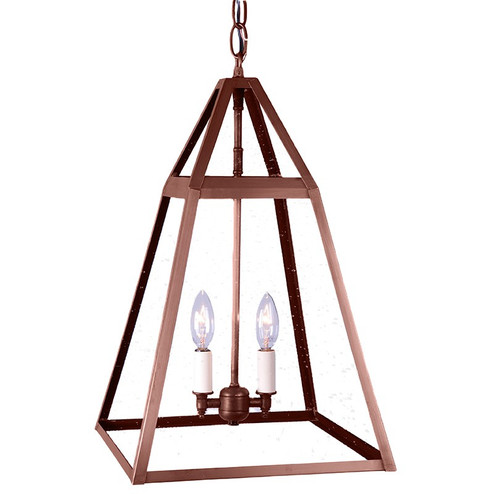 Foyer Two Light Hanging Lantern in Antique Copper (196|9722ACLT2CSG)