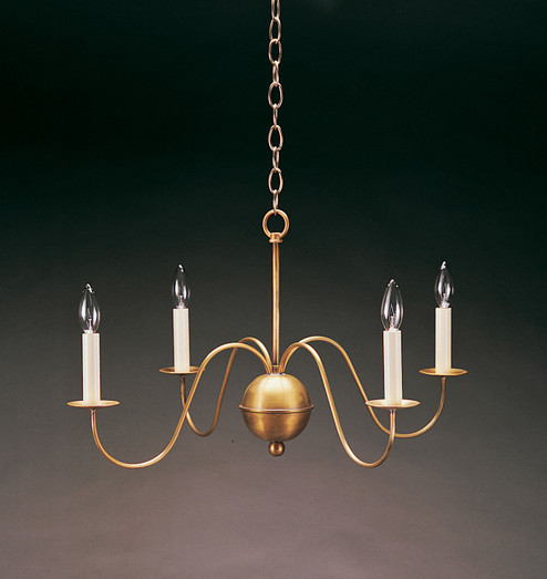 Chandelier Four Light Hanging Lantern in Antique Brass (196|949ABLT4)