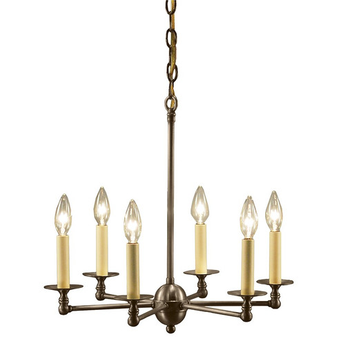 Chandelier Six Light Hanging Lantern in Dark Antique Brass (196|935DABLT6)
