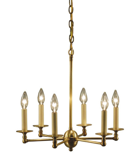 Chandelier Six Light Hanging Lantern in Antique Brass (196|935ABLT6)
