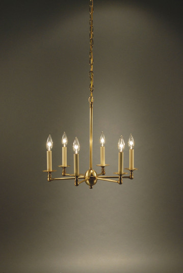 Chandelier Six Light Hanging Lantern in Antique Brass (196|935ABLT6)
