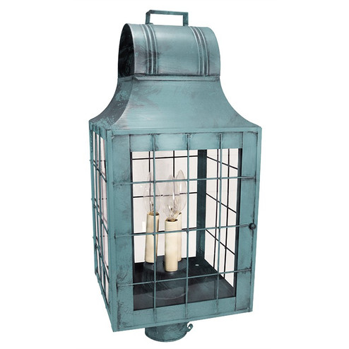 Livery Three Light Post Mount in Verdi Gris (196|9253VGLT3CLR)